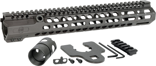 AR-15 style handguard with accessories