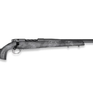 Side view of a modern black firearm.