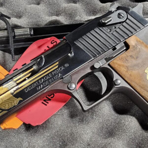 Desert Eagle pistol in protective case