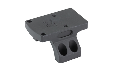 Black firearm accessory mount for secure attachment.
