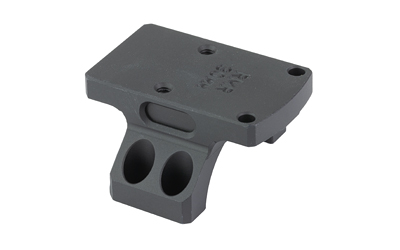 Gray firearm accessory mount with two holes.