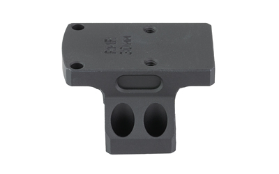 Gray mounting accessory with two openings.