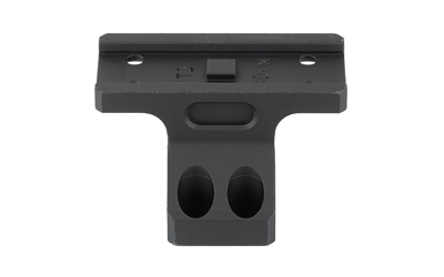 Black firearm accessory mount with dual slots.