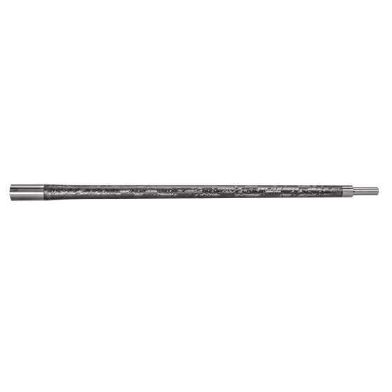 Metal rod with a textured surface and ends.