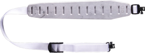Adjustable strap with metal base for secure fastening