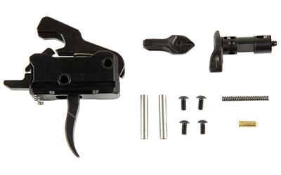 Disassembled firearm trigger mechanism components