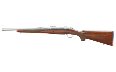 Side view of a wooden stock rifle