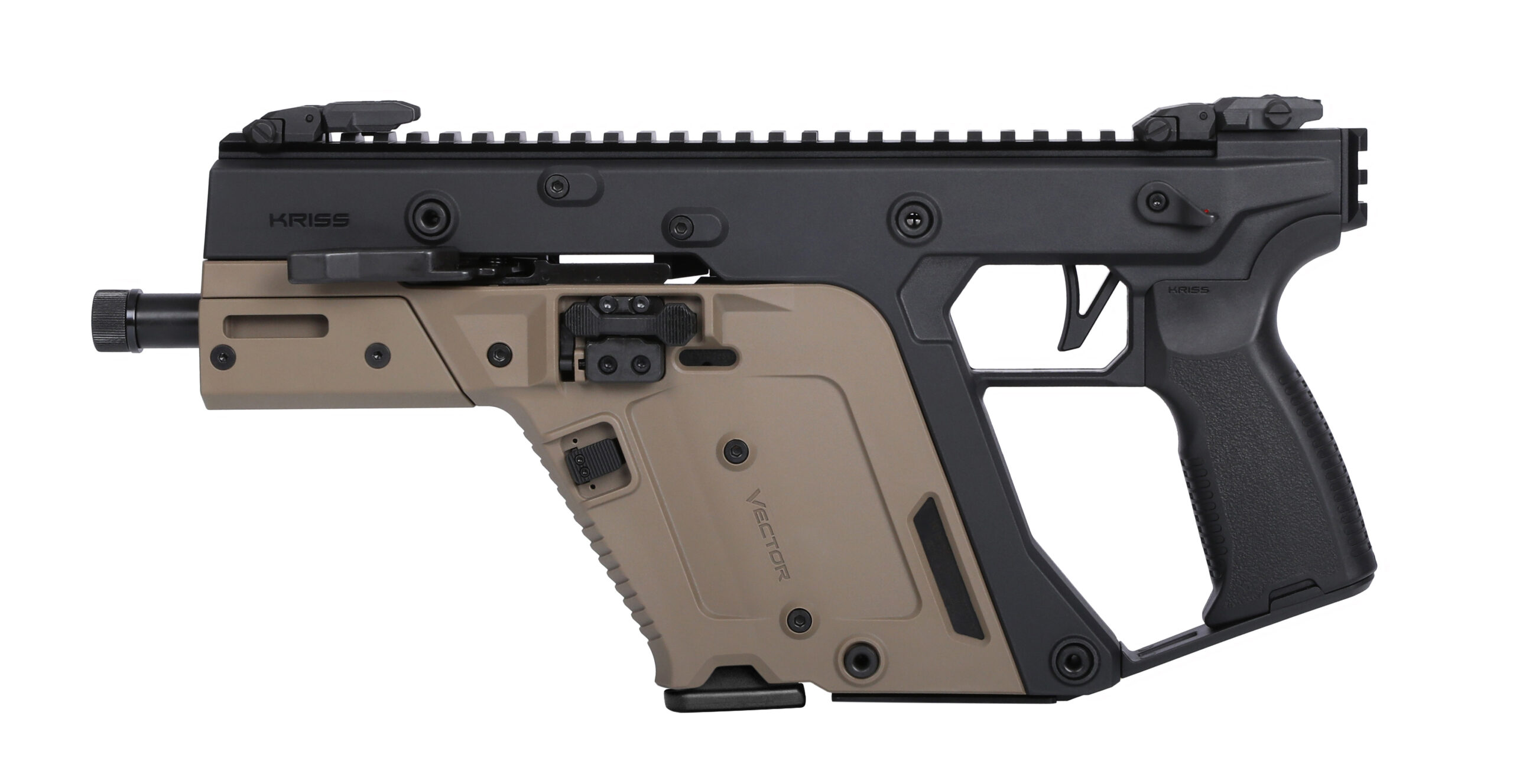 Side view of a Kriss Vector firearm