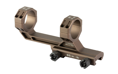 Scope mounting base with rings in bronze color.