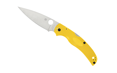 Yellow folding knife with stainless steel blade