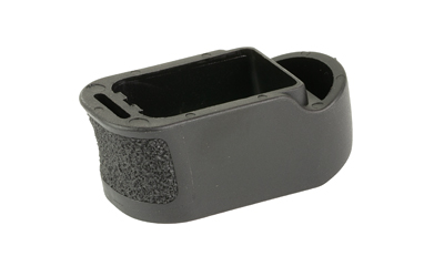 Black textured storage container with opening.