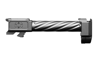 Close-up of a twisted metal firearm barrel.