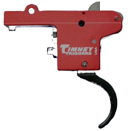 Timney Triggers rifle trigger assembly in red.