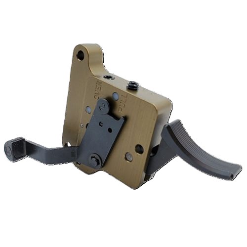 Firearm trigger mechanism with adjustable settings.