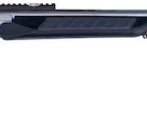 Side view of a modern hunting rifle.