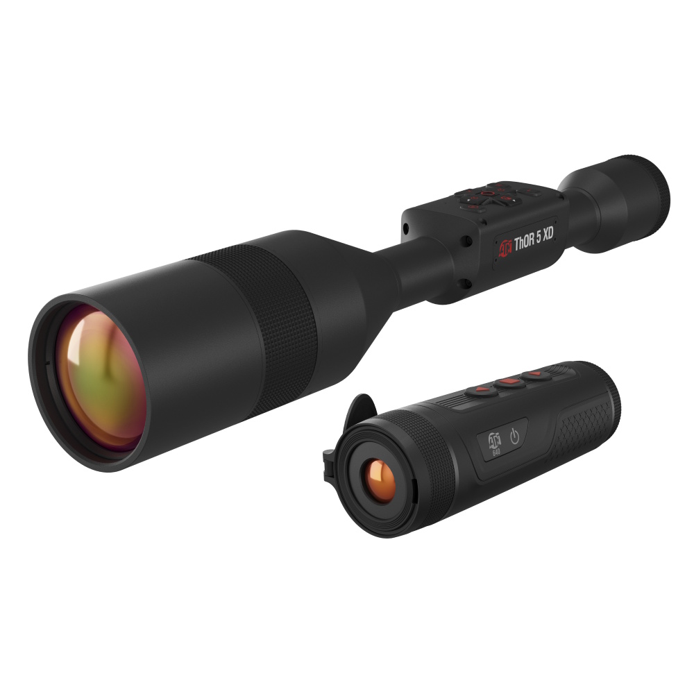 Thermal scope with remote control for night vision.