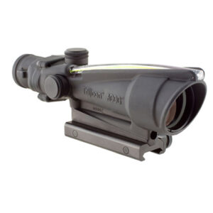 Trijicon ACOG scope on a rifle.