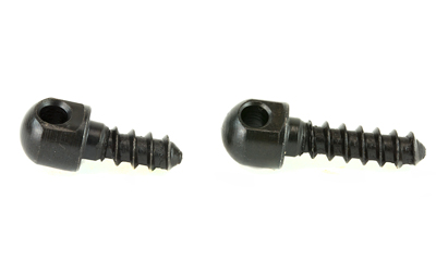 Two black screws with rounded heads.