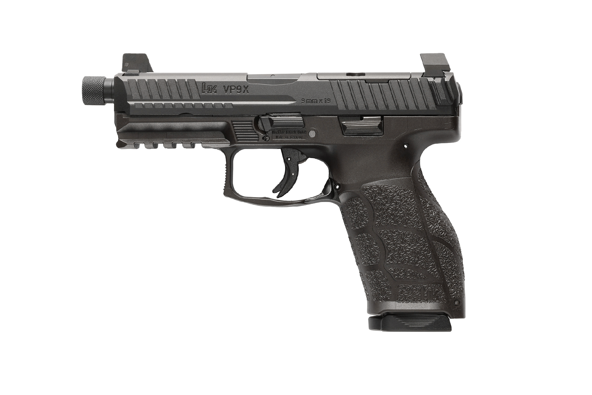H&K VP9X pistol with textured grip