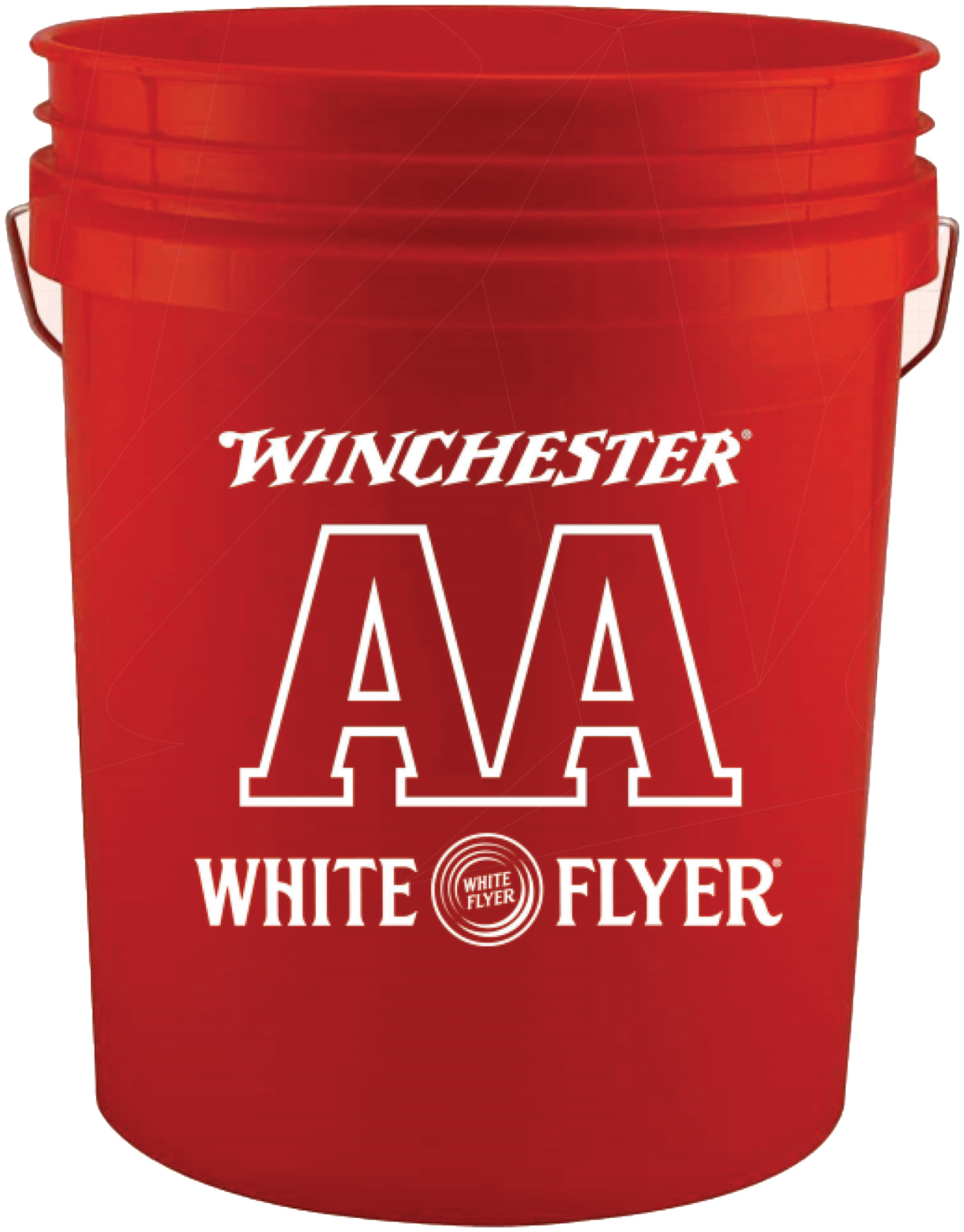 Red bucket with Winchester White Flyer branding.