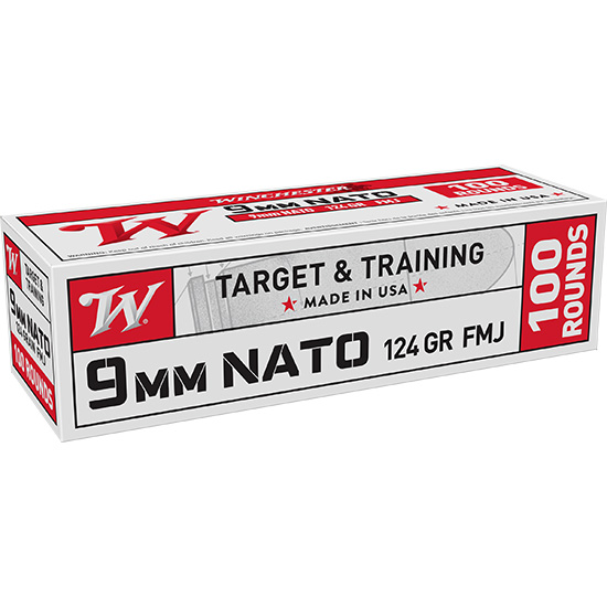 Box of 9mm NATO bullets for training