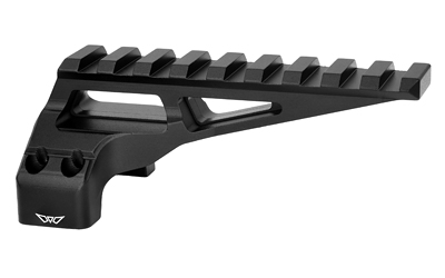 Black tactical accessory rail for firearms