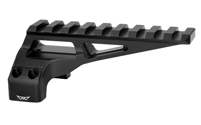 Black tactical accessory rail for firearms
