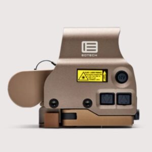 EOTech holographic sight with buttons and label.