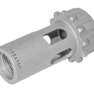 Metal component with threading and openings
