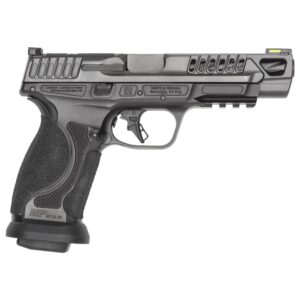 Black Smith & Wesson handgun with textured grip.