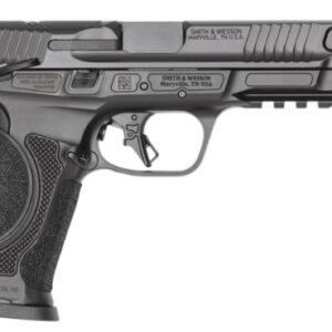 Black Smith & Wesson handgun with textured grip.