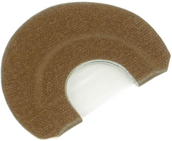 Brown circular sandpaper disc with cutout