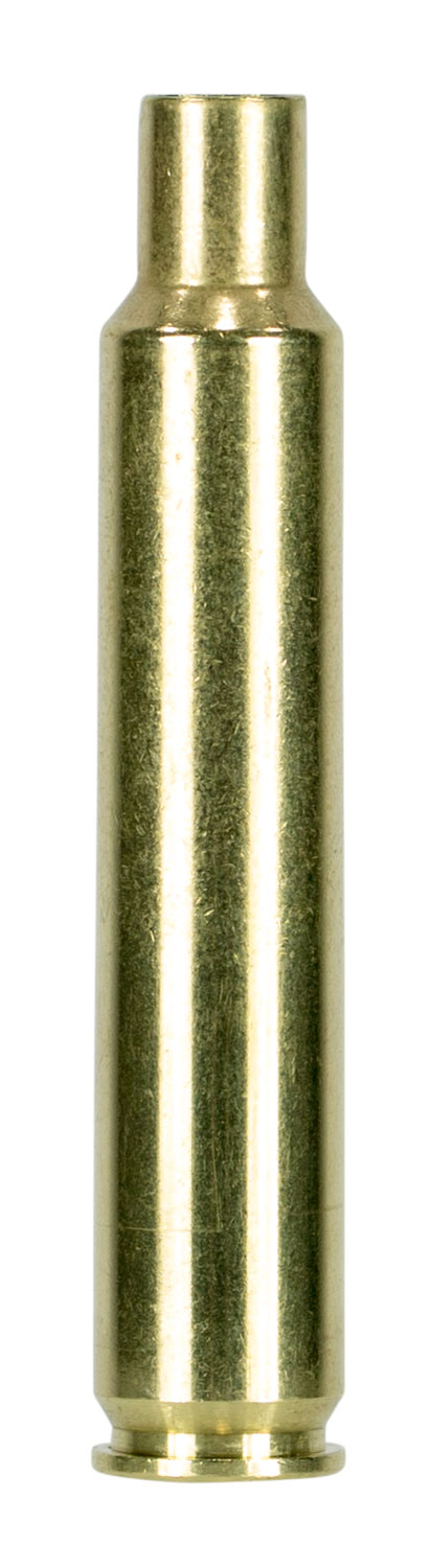 Brass ammunition cartridge on a white background.