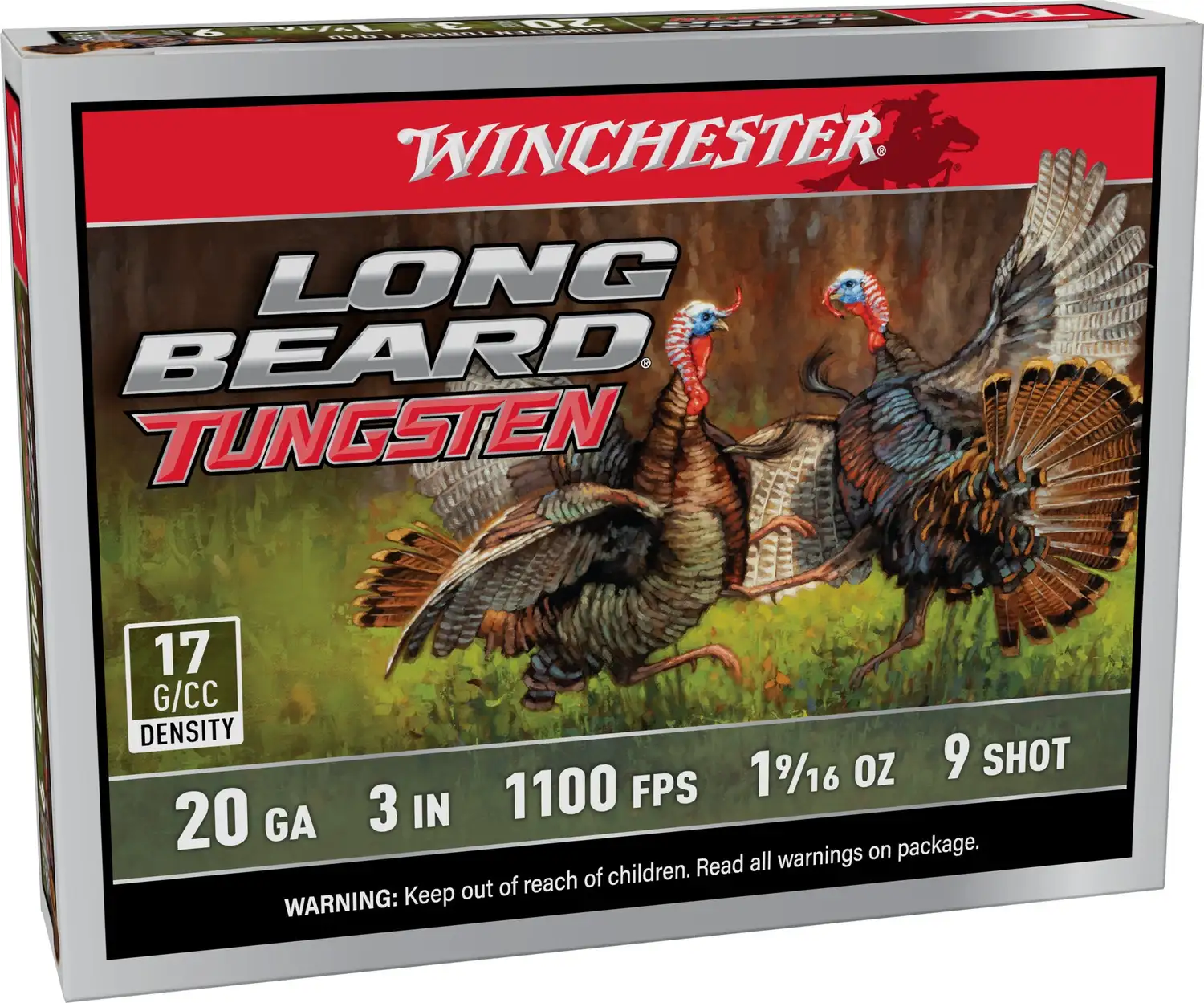 Winchester Long Beard Tungsten shotgun shell packaging