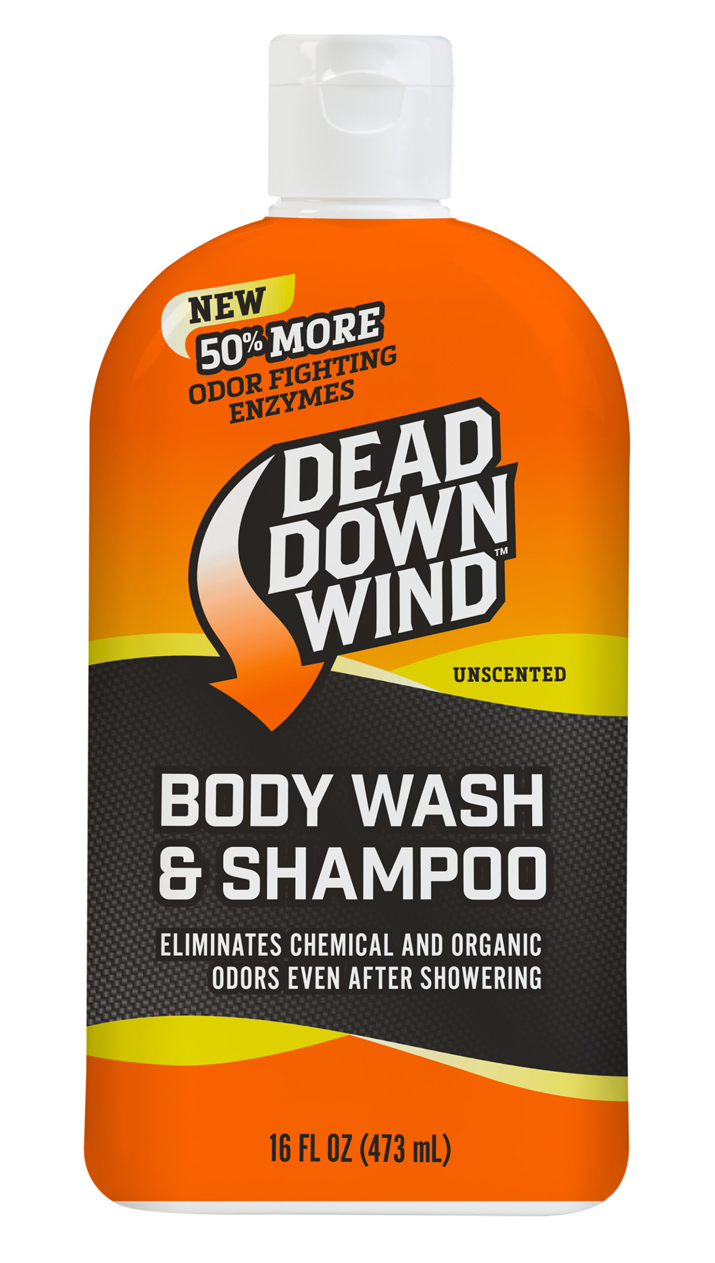 Unscented body wash and shampoo for odor elimination
