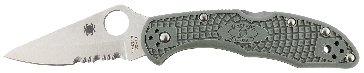 Spyderco Delica 4 folding knife with serrated edge