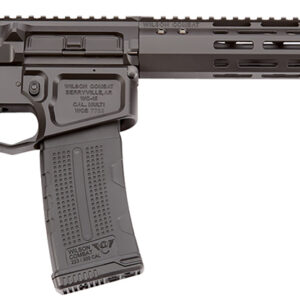 Black rifle with adjustable stock and rail system