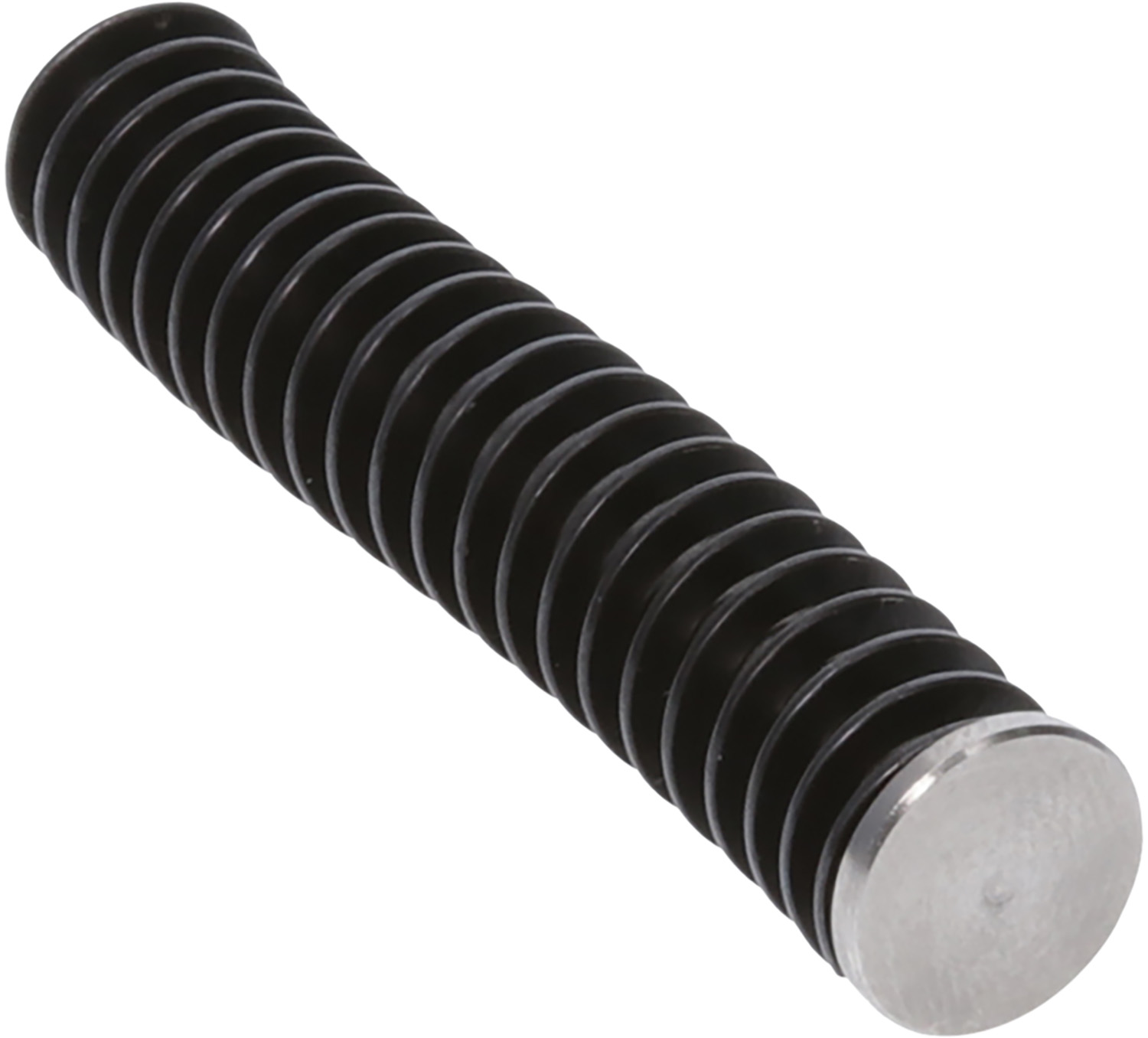 Black threaded rod with metallic end