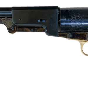 Side view of a vintage revolver pistol