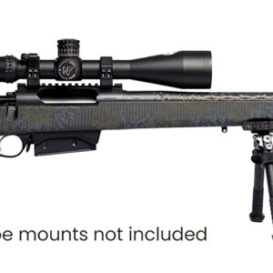 Precision rifle with bipod and scope mounting options