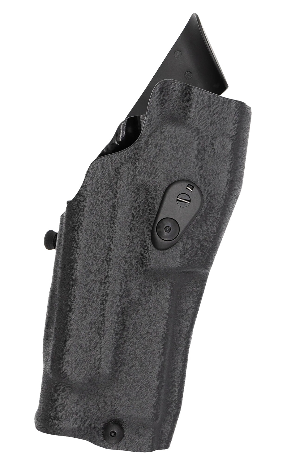 Black tactical holster for firearms