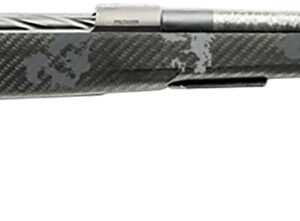 Side view of a modern carbon fiber rifle.