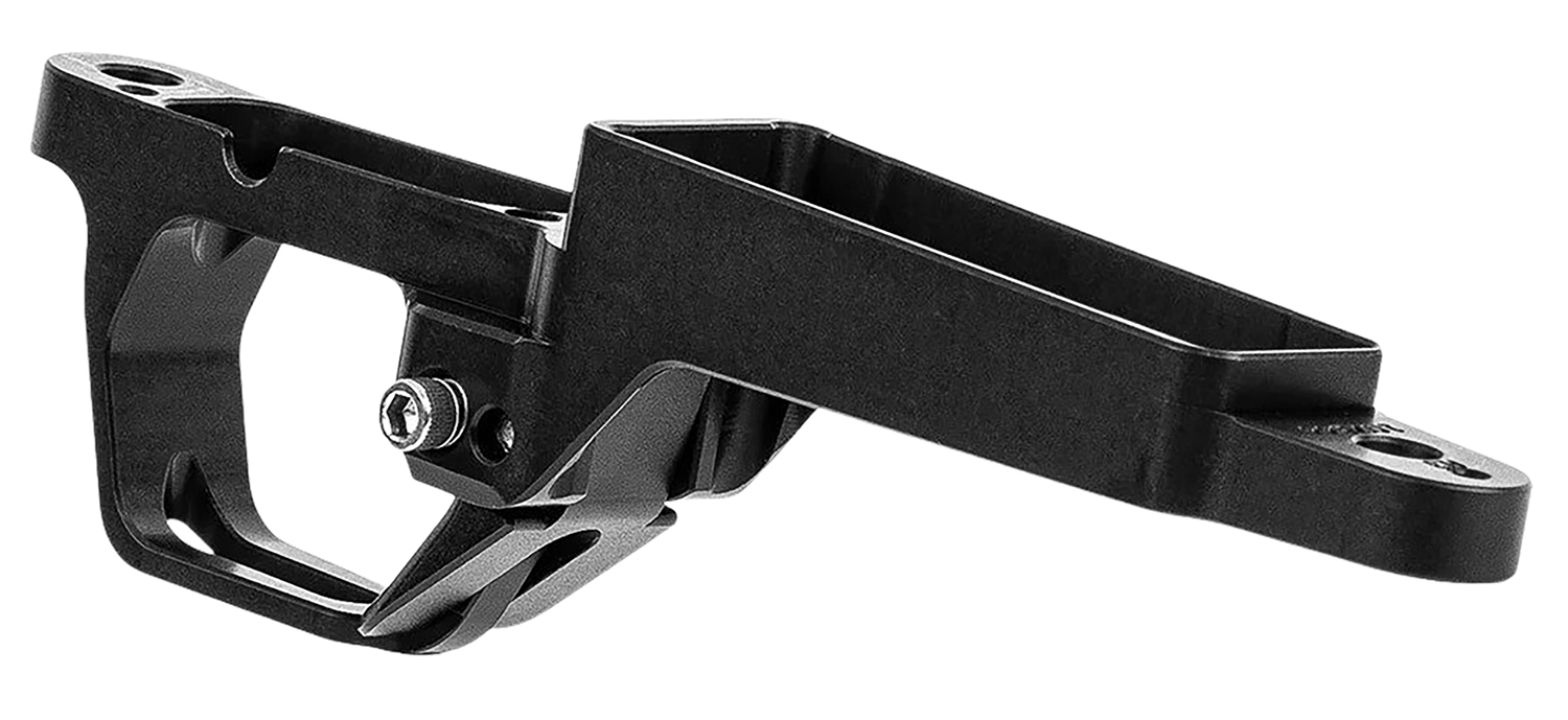 Black mounting bracket for various applications.