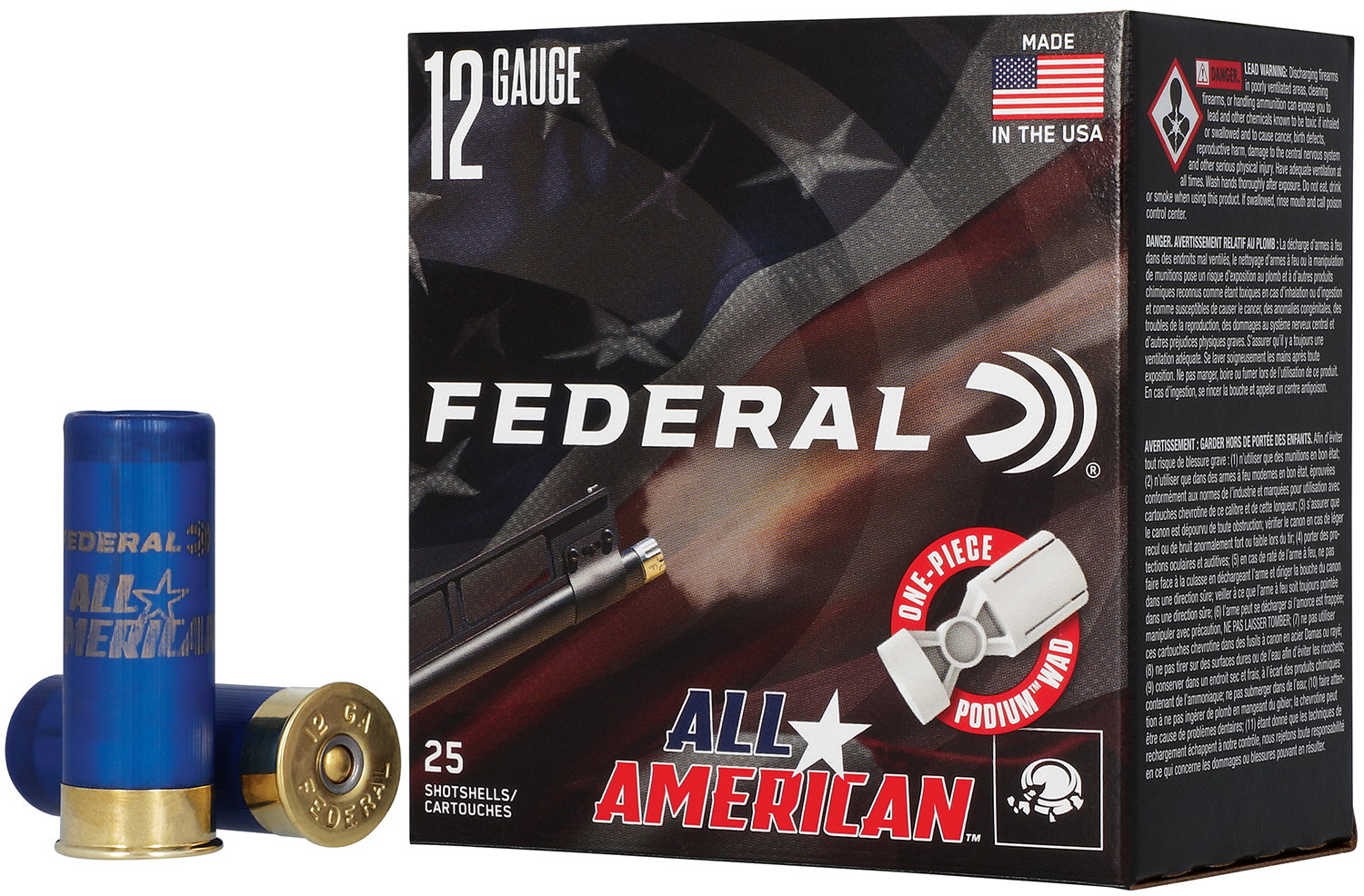 Box of Federal 12 gauge shotshells for shooting