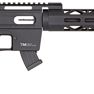 Black firearm with a modern design.