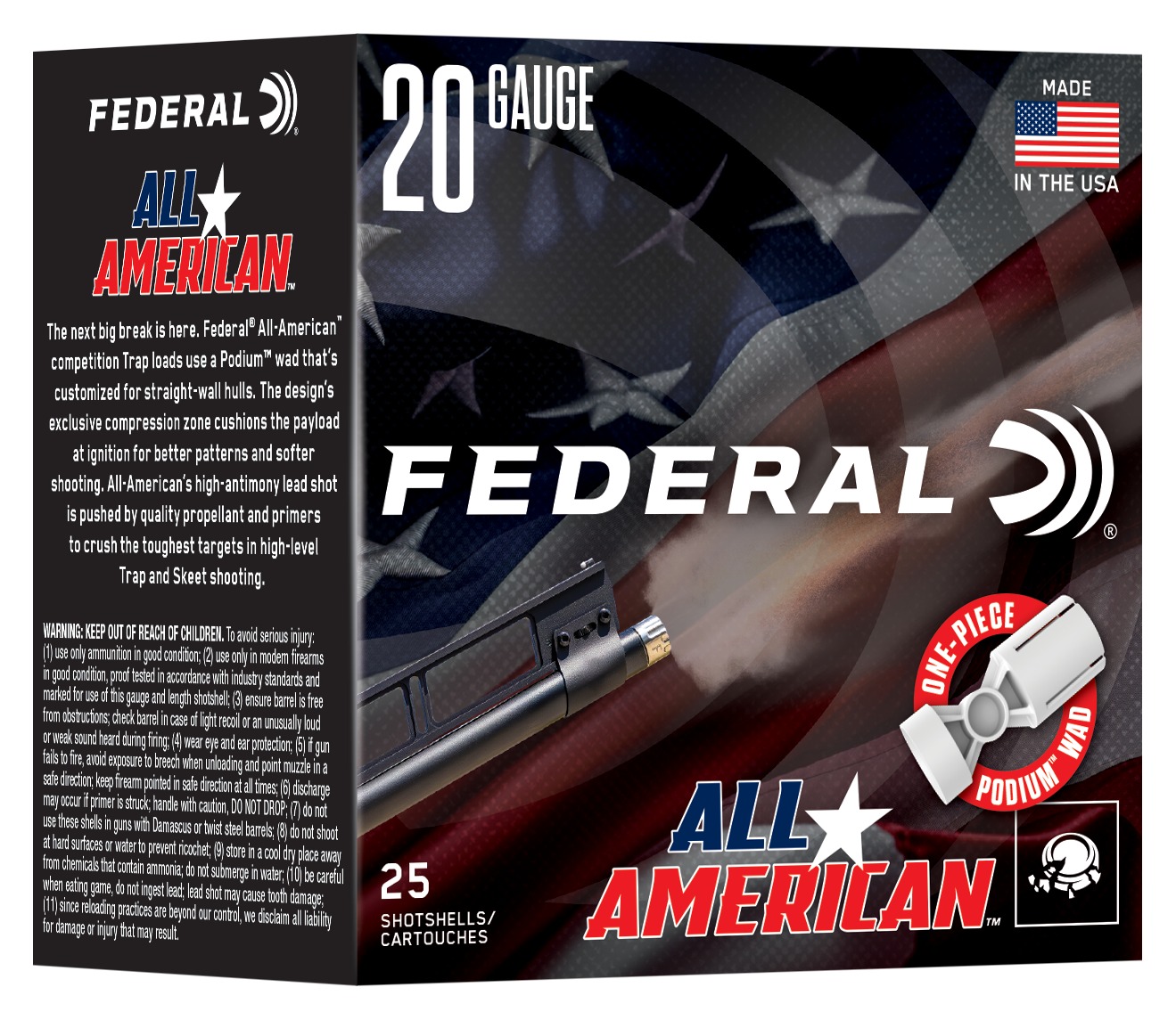 Federal 20 gauge shotgun shells packaging