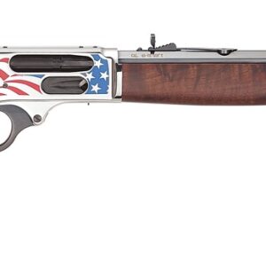 Wooden rifle with American flag design