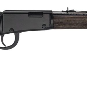 Side view of a lever-action rifle