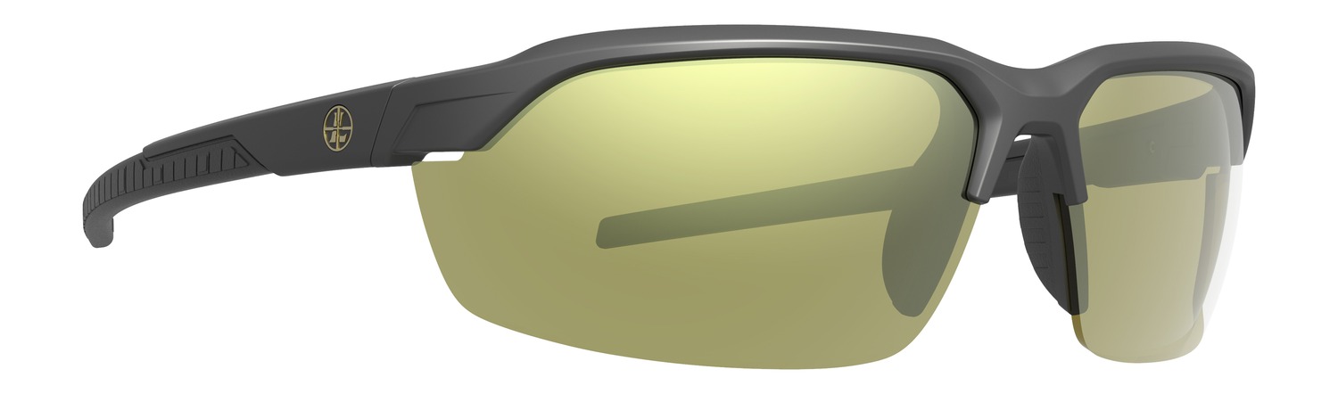 Stylish black sunglasses with yellow lenses