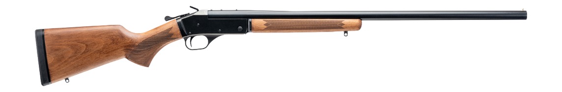Side view of a wooden stock rifle